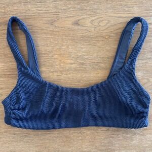 Veronica Beard Swim‎ Celeste Bikini Top In Ocean Blue-Size L-NWOT